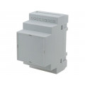 Z107PS; Enclosure: for DIN rail mounting; Y: 90mm; X: 52mm; Z: 65mm; grey; KRADEX