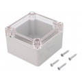 Z111JPH ABS; Enclosure: multipurpose; X: 80mm; Y: 82mm; Z: 55mm; ABS; grey; gasket; KRADEX