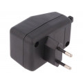 Z13A; Enclosure: for power supplies; X: 48mm; Y: 71mm; Z: 48mm; black; KRADEX