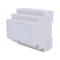 Z109J PS; Enclosure: for DIN rail mounting; Y: 90mm; X: 87mm; Z: 65mm; grey; KRADEX