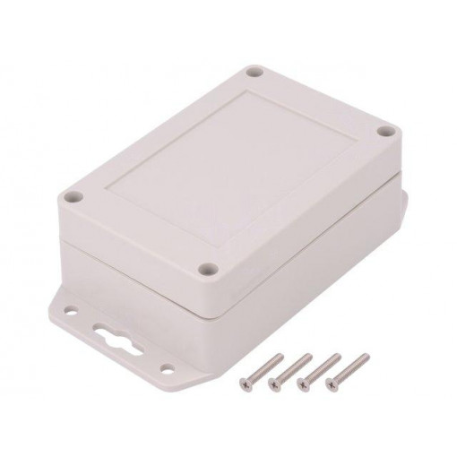 Z128UJH TM ABS; Enclosure: multipurpose; X: 70mm; Y: 105mm; Z: 40mm; ABS; grey; gasket; KRADEX