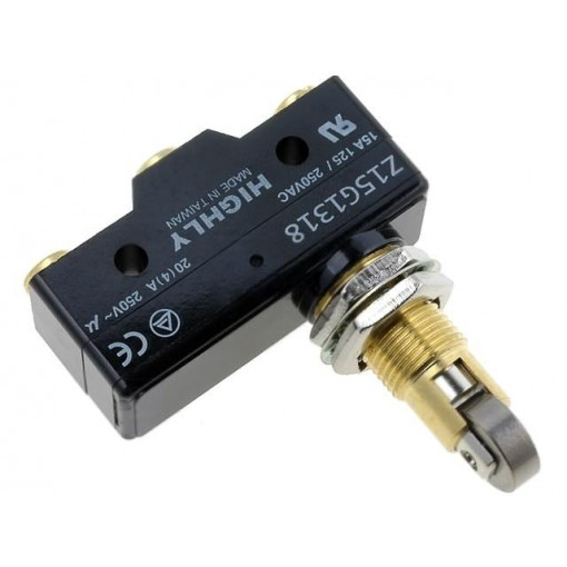 Z15G1318; Microswitch SNAP ACTION; with transverse roller; SPDT; ON-(ON); HIGHLY