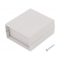 Z60J ABS; Enclosure: with panel; X: 67mm; Y: 74mm; Z: 36mm; ABS; grey; KRADEX Z60J ABS; Enclosure: with panel; X: 67mm; Y: 74mm; Z: 36mm; ABS; grey; KRADEX