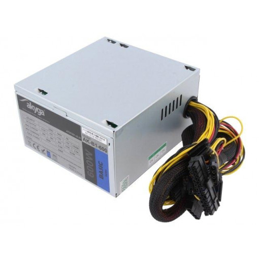 AK-B1-600; Power supply: computer; ATX; 600W; Features: fan 12cm; AKYGA