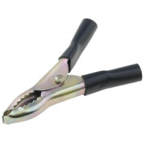 ; Crocodile clip; 15A; Grip capac: max.25mm; Overall len: 65mm; 