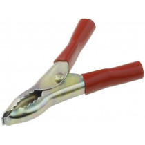 ; Crocodile clip; 15A; Grip capac: max.25mm; Overall len: 65mm; red; 