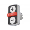 ZB4BA71115; Switch: triple; Stabl.pos: 1; 22mm; white/red/white; Illumin: none; SCHNEIDER ELECTRIC