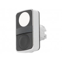 ZB4BA7120; Switch: double; Stabl.pos: 1; 22mm; white/black; Illumin: none; IP66; SCHNEIDER ELECTRIC