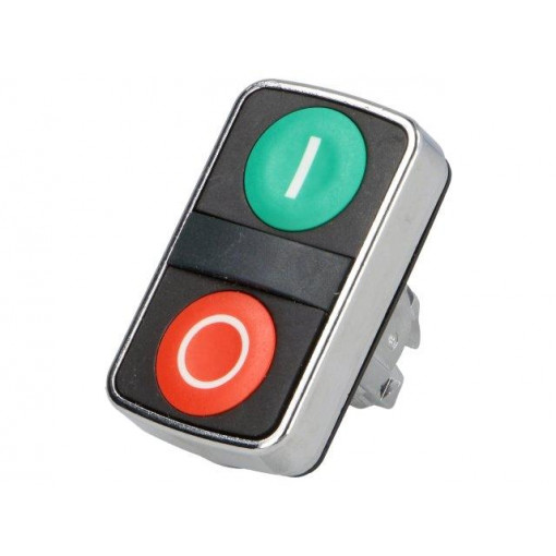 ZB4BA7341; Switch: double; Stabl.pos: 1; 22mm; green/red; Illumin: none; IP66; SCHNEIDER ELECTRIC