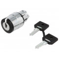 ZB4BG02; Switch: rotary with key; Stabl.pos: 2; 22mm; black; Illumin: none; SCHNEIDER ELECTRIC