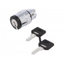 ZB4BG03; Switch: rotary with key; Stabl.pos: 3; 22mm; black; Illumin: none; SCHNEIDER ELECTRIC
