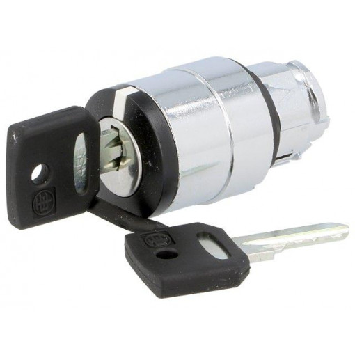 ZB4BG4; Switch: rotary with key; Stabl.pos: 2; 22mm; black; Illumin: none; SCHNEIDER ELECTRIC