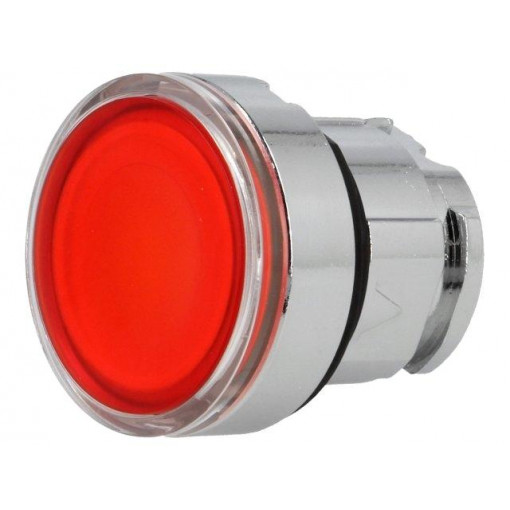 ZB4BH043; Switch: push-button; Stabl.pos: 2; 22mm; red; IP66; Pushbutton: flat; SCHNEIDER ELECTRIC