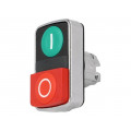 ZB4BL7341; Switch: double; Stabl.pos: 1; 22mm; green/red; Illumin: none; IP66; SCHNEIDER ELECTRIC