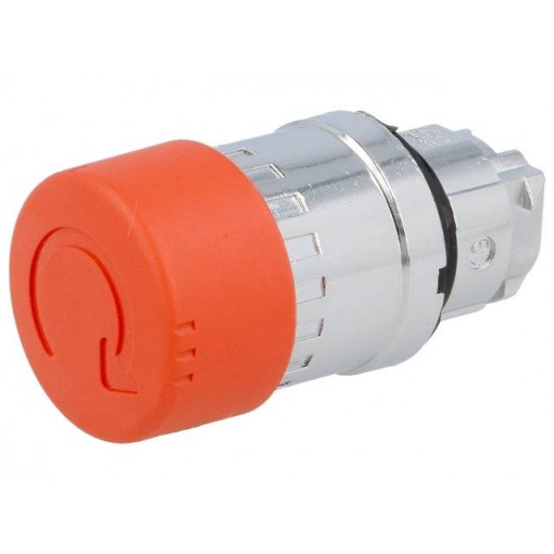 ZB4BS834; Switch: emergency stop; Stabl.pos: 2; 22mm; red; Illumin: none; IP66; SCHNEIDER ELECTRIC