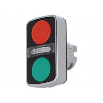 ZB4BW7A3740; Switch: double; Stabl.pos: 1; 22mm; green/red; IP66; Pos: 2; Ø22mm; SCHNEIDER ELECTRIC