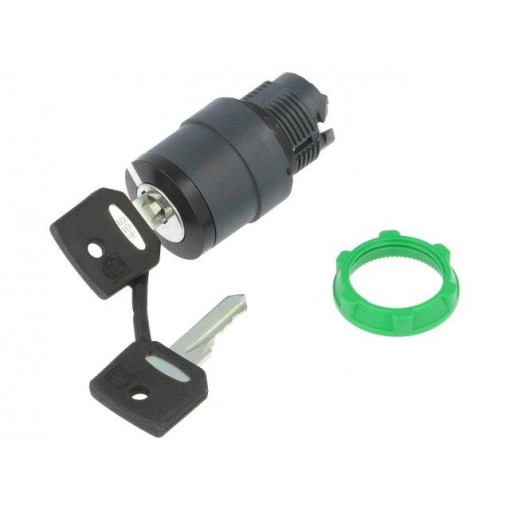 ZB5AG2; Switch: rotary with key; Stabl.pos: 2; 22mm; black; Illumin: none; SCHNEIDER ELECTRIC
