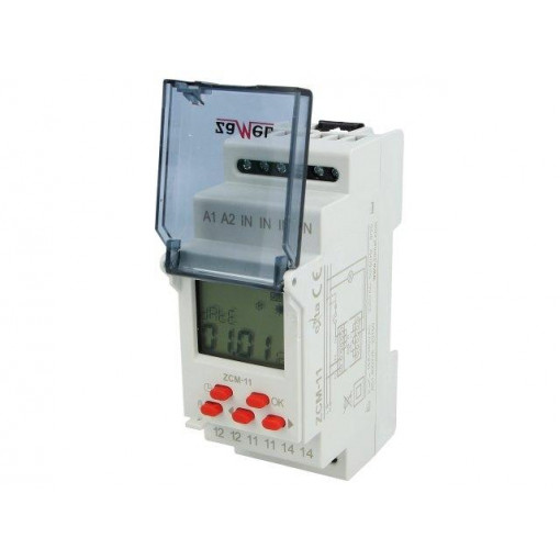 ZCM-11; Programmable time switch; Range: 24h / 7days; SPDT; 230VAC; DIN; ZAMEL