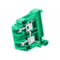 ZG-G10 A11-8305; Splice terminal: rail; 0.5÷10mm2; ways: 1; terminals: 2; green; TS35; POKÓJ