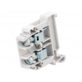 ZG-G10 A11-8308; Splice terminal: rail; 0.5÷10mm2; ways: 1; terminals: 2; grey; TS35; POKÓJ