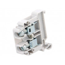 ZG-G10 A11-8308; Splice terminal: rail; 0.5÷10mm2; ways: 1; terminals: 2; grey; TS35; POKÓJ