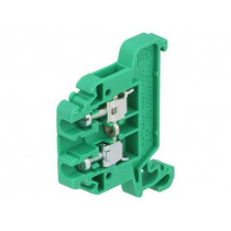 ZG-G2,5 A11-8105; Splice terminal: rail; 0.5÷2.5mm2; ways: 1; terminals: 2; green; POKÓJ
