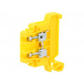 ZG-G2,5 A11-8101; Splice terminal: rail; 0.5÷2.5mm2; ways: 1; terminals: 2; yellow; POKÓJ