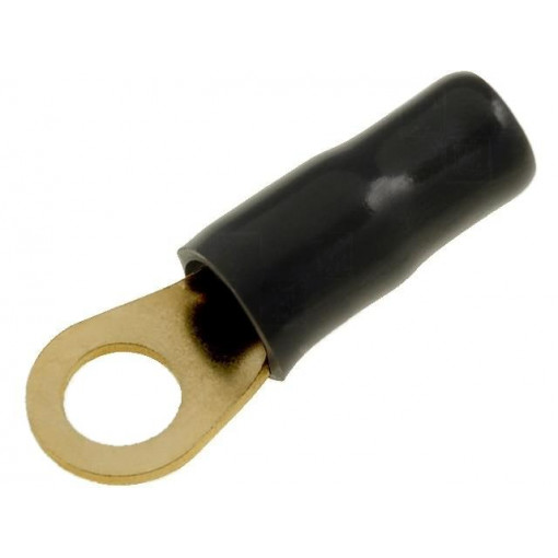 30.4700-06; Terminal: ring; M6; 10mm2; gold-plated; insulated; black; ACV 30.4700-06; Terminal: ring; M6; 10mm2; gold-plated; insulated; black; ACV