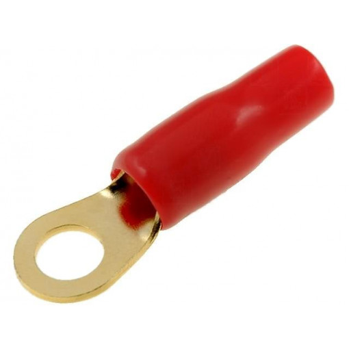 30.4700-05; Terminal: ring; M6; 10mm2; gold-plated; insulated; red; ACV