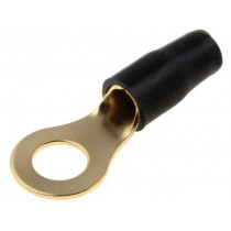 30.4700-13; Terminal: ring; M8; 10mm2; gold-plated; insulated; black; ACV