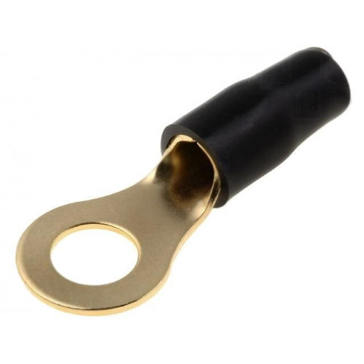 30.4700-13; Terminal: ring; M8; 10mm2; gold-plated; insulated; black; ACV 30.4700-13; Terminal: ring; M8; 10mm2; gold-plated; insulated; black; ACV