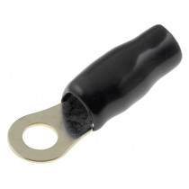 30.4700-73; Terminal: ring; M6; 16mm2; gold-plated; insulated; black; ACV