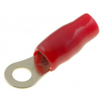 30.4700-72; Terminal: ring; M6; 16mm2; gold-plated; insulated; red; ACV