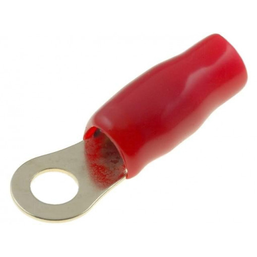 30.4700-72; Terminal: ring; M6; 16mm2; gold-plated; insulated; red; ACV
