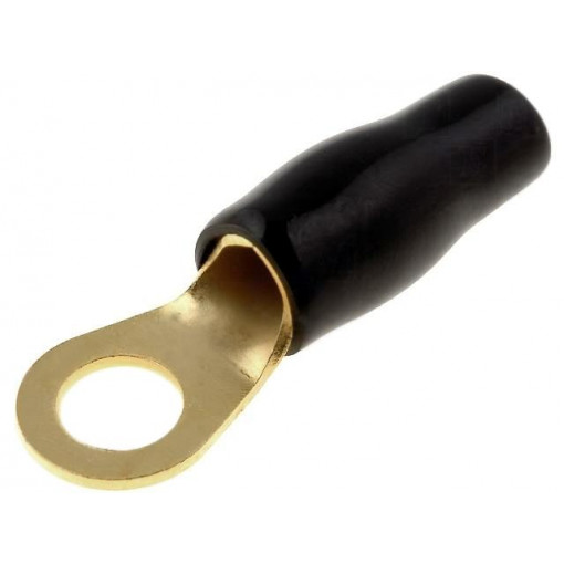 30.4700-63; Terminal: ring; M8; 16mm2; gold-plated; insulated; black; ACV 30.4700-63; Terminal: ring; M8; 16mm2; gold-plated; insulated; black; ACV