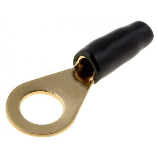 30.4700-47; Terminal: ring; M8; 6mm2; gold-plated; insulated; black; ACV 30.4700-47; Terminal: ring; M8; 6mm2; gold-plated; insulated; black; ACV