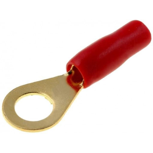 30.4700-46; Terminal: ring; M8; 6mm2; gold-plated; insulated; red; ACV 30.4700-46; Terminal: ring; M8; 6mm2; gold-plated; insulated; red; ACV
