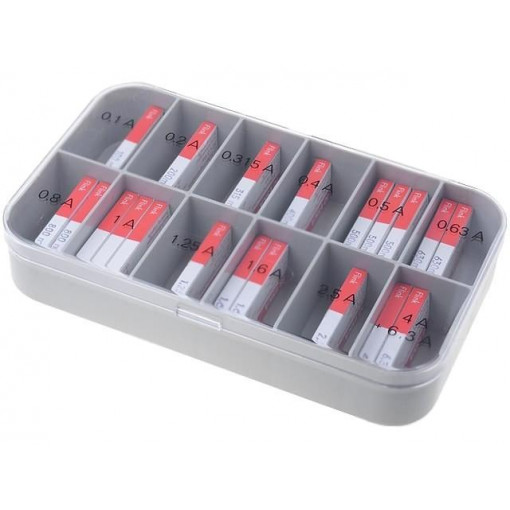520.800; Kit contents: fuses; fuse; 5x20mm; Range of val: 100mA÷6,3A; ESKA 520.800; Kit contents: fuses; fuse; 5x20mm; Range of val: 100mA÷6,3A; ESKA