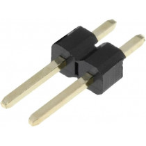 DS1021-1*2SF1-1B; Pin header; pin strips; male; PIN: 2; straight; 2.54mm; THT; 1x2; CONNFLY