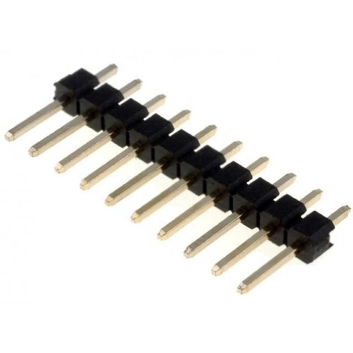 DS1021-1*10SF11; Pin header; pin strips; male; PIN: 10; straight; 2.54mm; THT; 1x10; CONNFLY