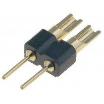 DS1004-02-1*2-3B; Adapter; pin strips; PIN: 2; straight; 2.54mm; THT,soldering; 1x2; CONNFLY