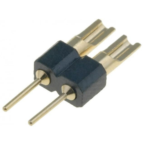 DS1004-02-1*2-3B; Adapter; pin strips; PIN: 2; straight; 2.54mm; THT,soldering; 1x2; CONNFLY