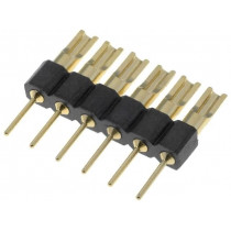 DS1004-02-1*6-3B; Adapter; pin strips; PIN: 6; straight; 2.54mm; THT,soldering; 1x6; CONNFLY