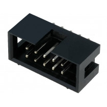 DS1013-10SSIB1; Socket; IDC; male; PIN: 10; straight; THT; gold-plated; 2.54mm; CONNFLY