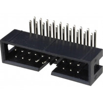 DS1013-20RSIB; Socket; IDC; male; PIN: 20; angled 90°; THT; gold-plated; 2.54mm; CONNFLY