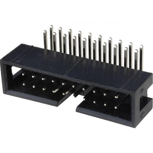DS1013-20RSIB; Socket; IDC; male; PIN: 20; angled 90°; THT; gold-plated; 2.54mm; CONNFLY