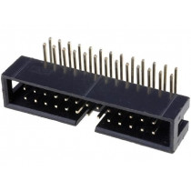 DS1013-26RSIB; Socket; IDC; male; PIN: 26; angled 90°; THT; gold-plated; 2.54mm; CONNFLY