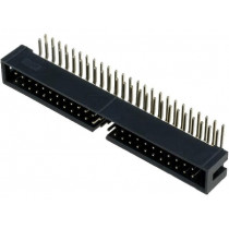 DS1013-50RSIB; Socket; IDC; male; PIN: 50; angled 90°; THT; gold-plated; 2.54mm; CONNFLY