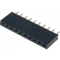 DS1023-1*10S21; Socket; pin strips; female; PIN: 10; straight; 2.54mm; THT; 1x10; CONNFLY DS1023-1*10S21; Socket; pin strips; female; PIN: 10; straight; 2.54mm; THT; 1x10; CONNFLY