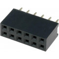 DS1023-2*6S21; Socket; pin strips; female; PIN: 12; straight; 2.54mm; THT; 2x6; 3A; CONNFLY